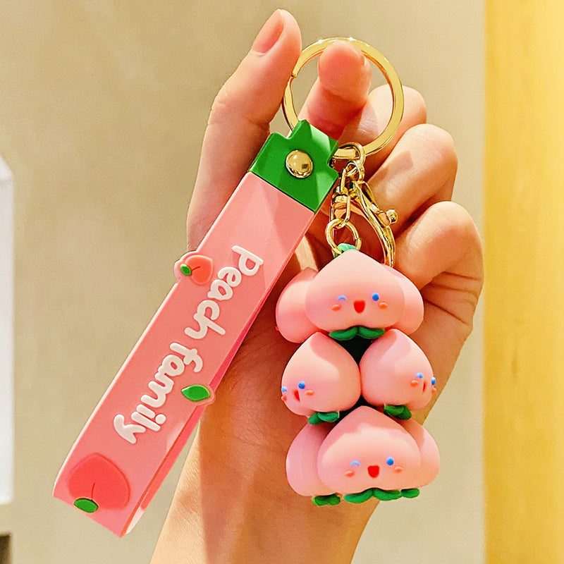 Wholesale Creative Cartoon Small Animals Jenga PVC Keychain